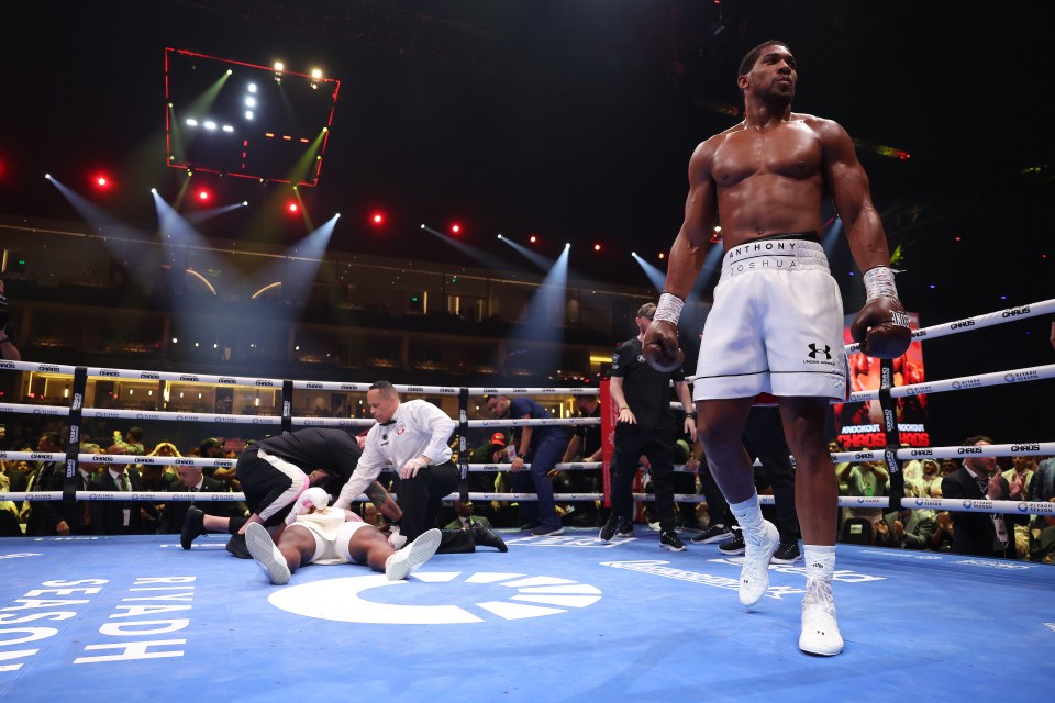 You are currently viewing Anthony Joshua had five-word verdict after knocking out Francis Ngannou with ‘biggest right hand’