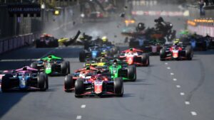 Read more about the article F2 race suspended after horror crash in Baku as car flipped upside-down