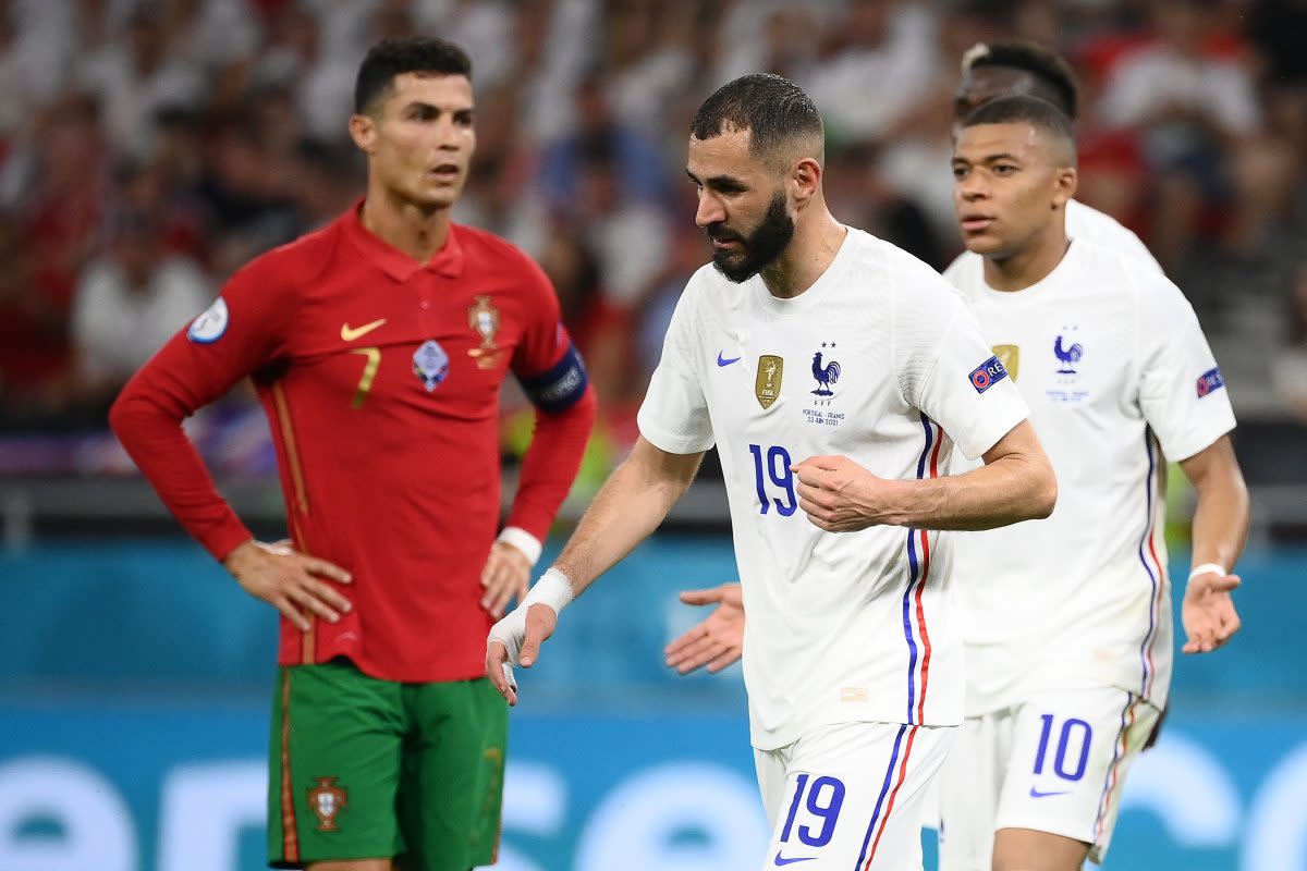 You are currently viewing Karim Benzema hits back at Cristiano Ronaldo’s Kylian Mbappé preference