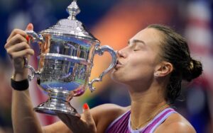 Read more about the article Aryna Sabalenka holds her nerve to overcome Jessica Pegula and win the US Open