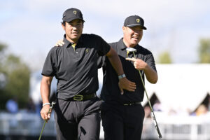 Read more about the article 2024 Presidents Cup: Hideki Matsuyama, Sungjae Im lead wild International Team sweep to tie the U.S.