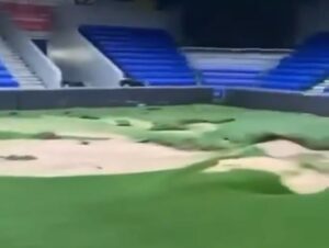 Read more about the article ‘Is that a mini golf course?’ – Shock images emerge of AFC Wimbledon’s pitch as big Newcastle game called off