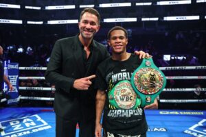 Read more about the article Devin Haney rages at ‘fake’ Eddie Hearn after being denied free ticket to Anthony Joshua vs Daniel Dubois