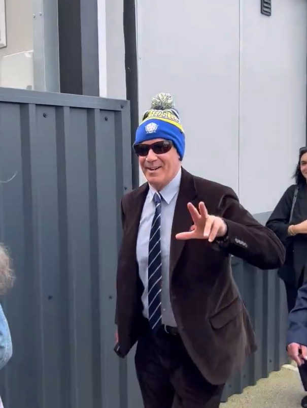 You are currently viewing Hollywood superstar Will Ferrell gets train to Leeds United game in first visit to Elland Road since investment