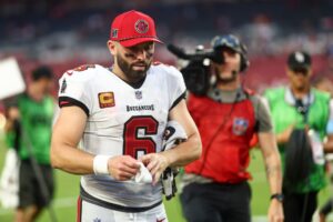 Read more about the article Baker Mayfield forced to abandon family home due to ‘unfathomable’ Hurricane Helene impact as Buccaneers host Eagles