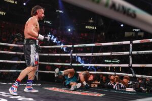 Read more about the article Caleb Plant brings back iconic gravedigger celebration after taunting opponent throughout fight and then knocking him out