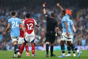 Read more about the article Why Leandro Trossard is not suspended for Arsenal’s Premier League clash against Leicester despite Man City red card