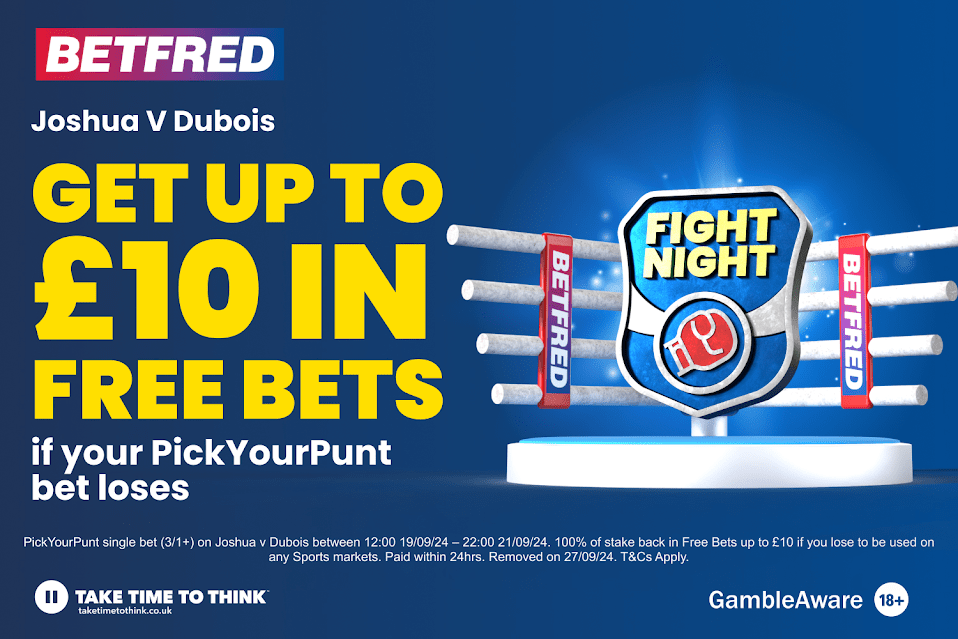 You are currently viewing Joshua v Dubois free bets: Get 100% stake back if your bet builder loses on Betfred