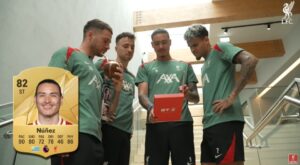 Read more about the article Darwin Nunez has Liverpool teammates in stitches with brutally honest reaction to EA FC 25 rating