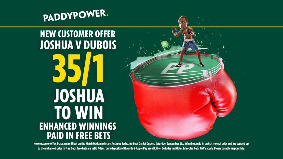 You are currently viewing Anthony Joshua vs Daniel Dubois: Get 35/1 on Joshua to win with Paddy Power