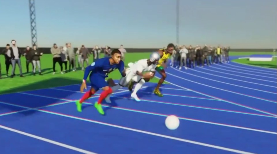 You are currently viewing 3D simulation shows how race between Usain Bolt, fastest man in NFL Tyreek Hill and Kylian Mbappe would go