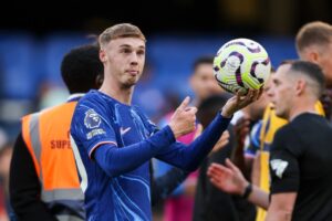 Read more about the article Chelsea fans in stitches at Romeo Lavia’s cheeky five-word message on Cole Palmer’s match ball after four-goal heroics