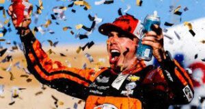 Read more about the article Chastain spoils playoff show at Kansas, posts first Cup Series win of the season