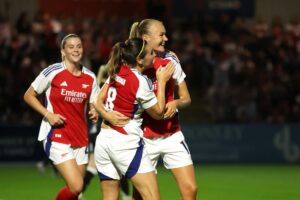 Read more about the article Arsenal qualify for UWCL Round 2 with narrow victory over Rosenborg