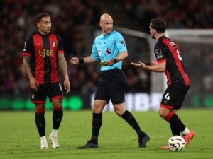 Read more about the article Anthony Taylor taken off refereeing duties this weekend following record-breaking Premier League clash