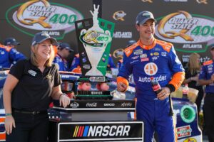 Read more about the article NASCAR playoffs open, Joey Logano wins Atlanta; Kyle Larson, Denny Hamlin tumble in standings