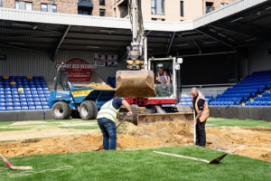 Read more about the article ‘Eternally grateful’ – AFC Wimbledon fundraiser reaches landmark figure but League Two clash falls victim to pitch chaos