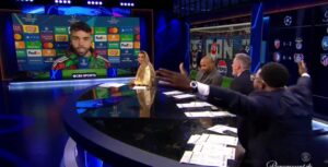 Read more about the article Micah Richards gives David Raya a kiss as Arsenal star leaves Thierry Henry with head in hand over CBS Sports question