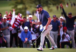 Read more about the article Golfer mocked by ‘unsporting’ Team USA for using Steph Curry’s celebration and then losing