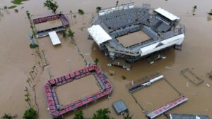 Read more about the article Venue where Ben Shelton, Alexander Zverev and others set to play submerged underwater as hurricane causes devastation