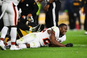 Read more about the article Broadcaster refused to show gruesome footage of Nick Chubb’s devastating injury that left teammates visibly distraught – now he’s finally set to return