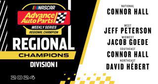 You are currently viewing NASCAR Advance Auto Parts Weekly Series regional champions for 2024