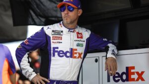 Read more about the article Denny Hamlin focuses on Talladega playoff race amid lawsuit vs. NASCAR