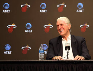 Read more about the article Miami Heat honoring president, ex-coach Pat Riley by naming court after him