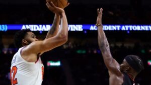 Read more about the article After quiet showing against Cavaliers, Karl-Anthony Towns responds with best game as a Knick