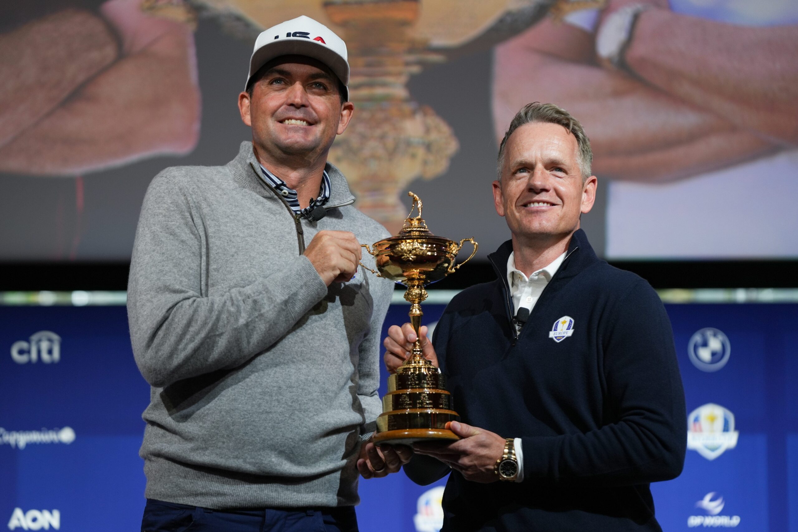 You are currently viewing Ryder Cup captains square off in ‘1 year out’ press conference arguing about who’s underdog