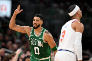 Read more about the article Celtics tie NBA’s single-game 3-point record in opening-night romp over Knicks