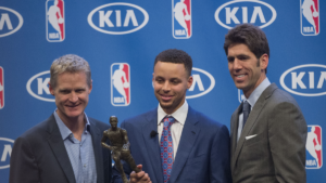 Read more about the article Steph, Kerr playfully roast ex-Warriors GM Myers during interview