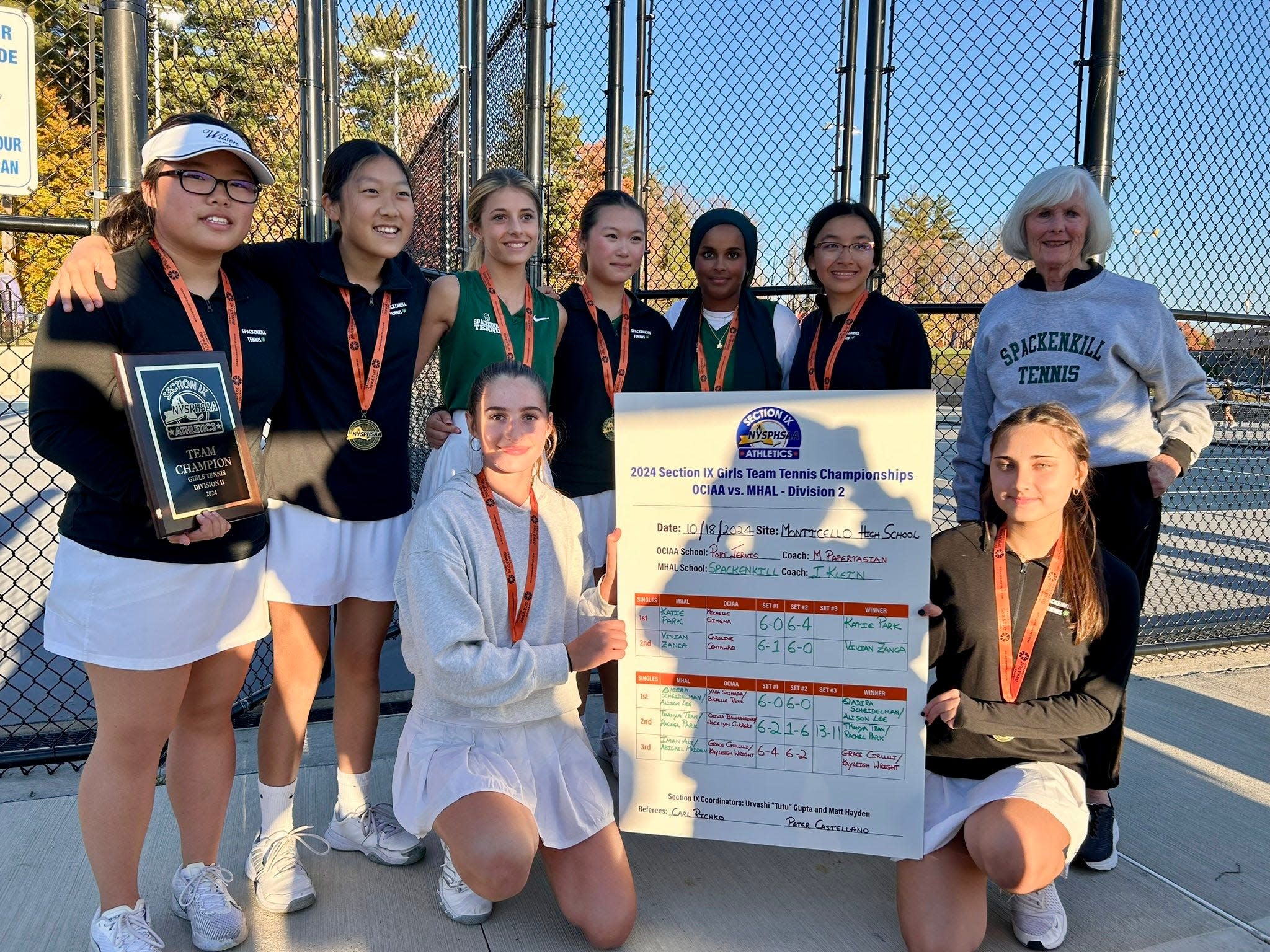 You are currently viewing Girls tennis: Park, Zanca help Spackenkill capture second straight Section 9 team title