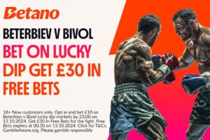 Read more about the article Beterbiev vs Bivol: Bet £10 on Lucky Dip get £30 in free bets with Betano