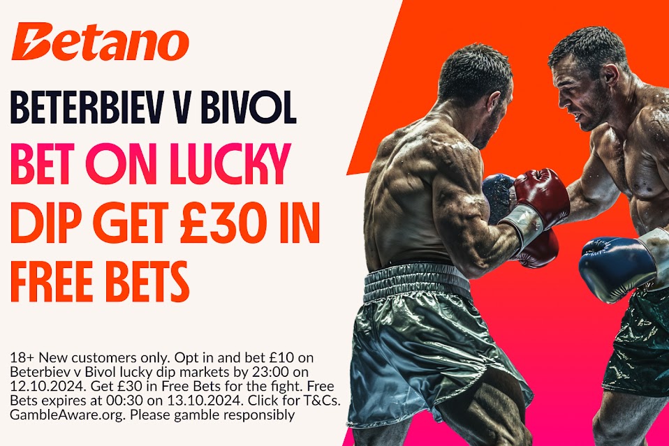 You are currently viewing Beterbiev vs Bivol: Bet £10 on Lucky Dip get £30 in free bets with Betano