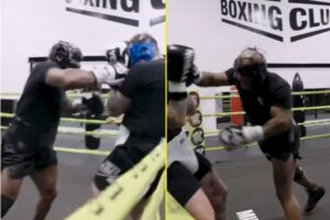 Read more about the article ‘He’s in trouble’ – Mike Tyson leaves boxing fans concerned as he releases first sparring footage ahead of Jake Paul fight