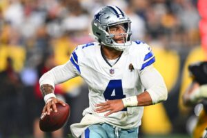 Read more about the article Dak Prescott wraps up longest day in NFL history with unique records as Cowboys find cut price alternative to $136 million receiver problems