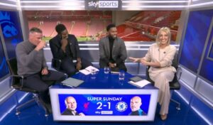 Read more about the article Liverpool legend Jamie Carragher warned over ‘CBS chat’ live on Sky Sports to leave studio in fits of laughter