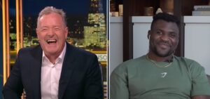 Read more about the article Francis Ngannou leaves Piers Morgan in stitches after bold answer when asked if he’d beat Mike Tyson in street fight