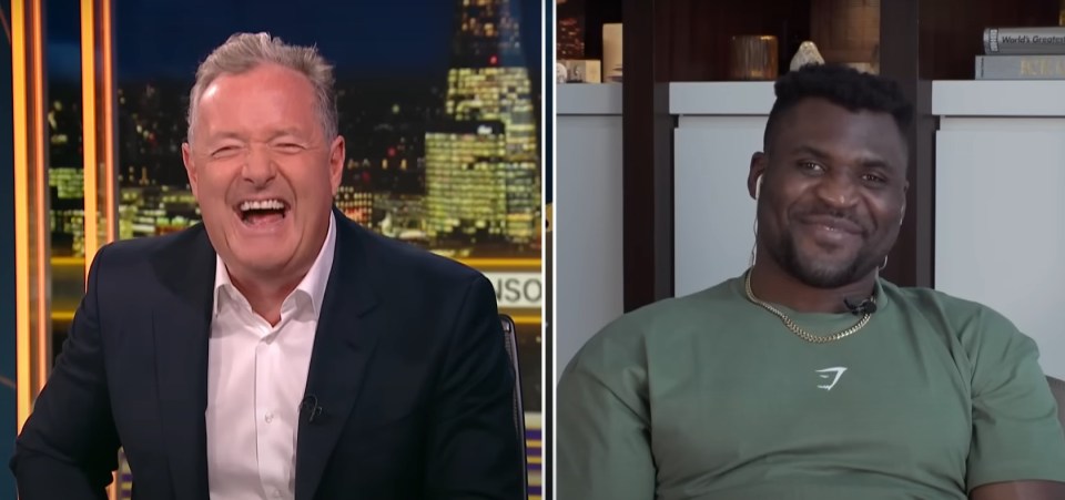 You are currently viewing Francis Ngannou leaves Piers Morgan in stitches after bold answer when asked if he’d beat Mike Tyson in street fight