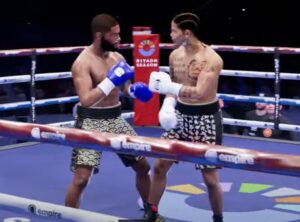 Read more about the article Floyd Mayweather vs Gervonta Davis fight simulated as new rivalry ends in frightening one-punch KO no-one would expect