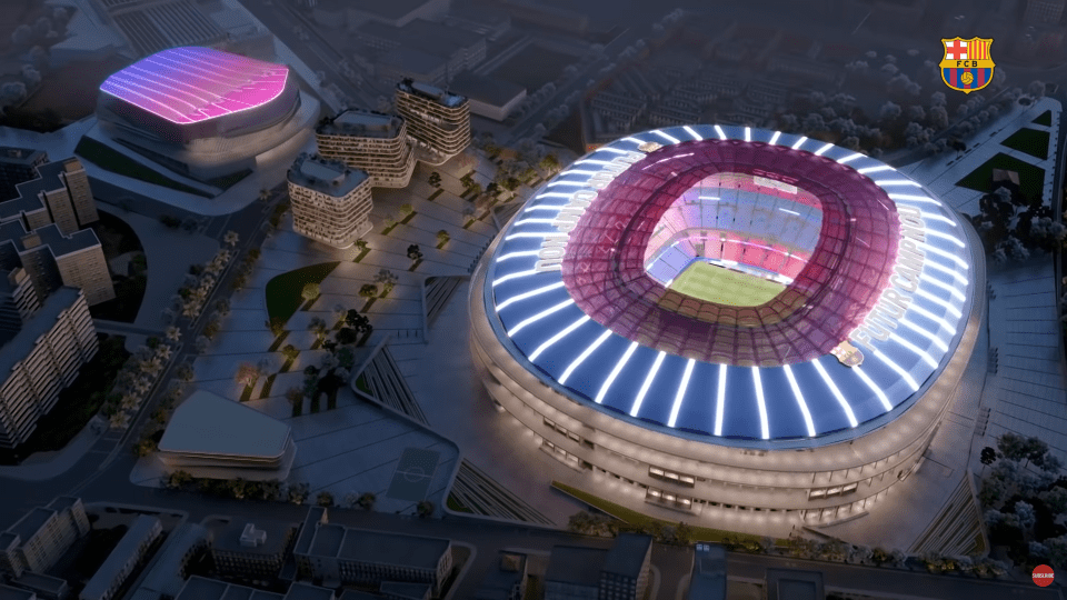 You are currently viewing Incredible new images of £1.25bn Barcelona stadium makes it look unrecognisable