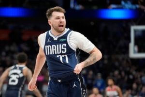 Read more about the article Why does Luka Doncic wear number 77? Dallas Mavericks superstar honours basketball idol with jersey