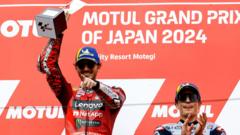 Read more about the article Bagnaia cuts Martin lead with MotoGP win in Japan