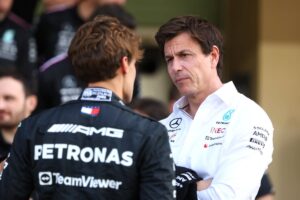 Read more about the article Toto Wolff labels George Russell penalty ‘total joke’ in US Grand Prix