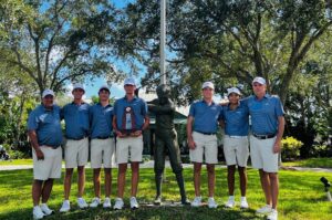 Read more about the article Charlie Woods, Benjamin boys golf narrowly pull out victory in first postseason tournament