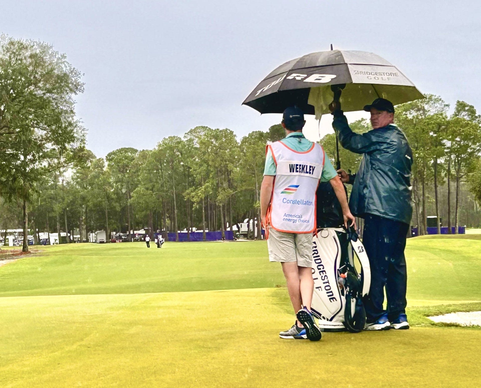 You are currently viewing Furyk & Friends suspended briefly to clear standing water from several greens, play has resumed