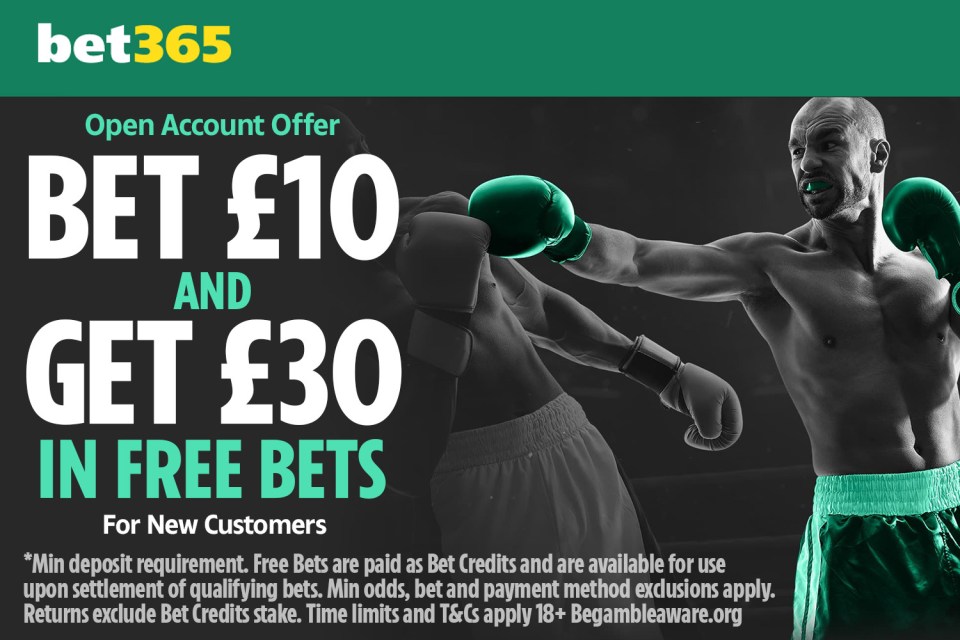 You are currently viewing Fabio Wardley v Frazer Clarke betting offer: Bet £10 and get £30 in free bets with bet365