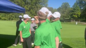 Read more about the article Newark Catholic boys golf celebrates district title