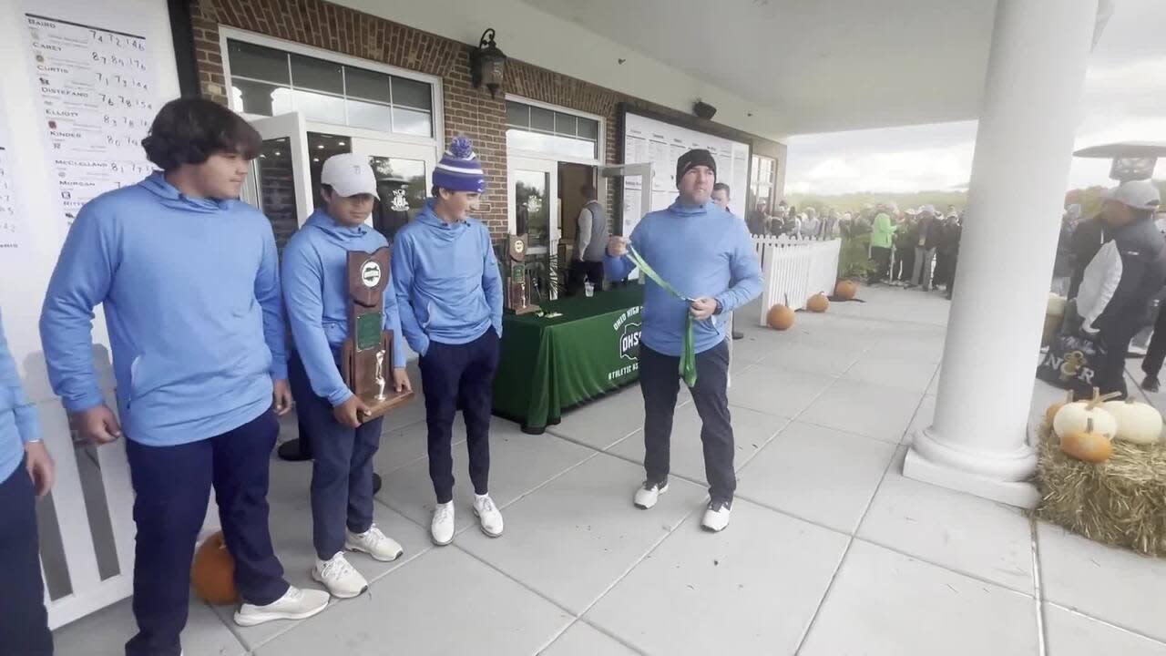 You are currently viewing Olentangy Liberty boys golf receives medals for runner-up finish at OHSAA state tournament